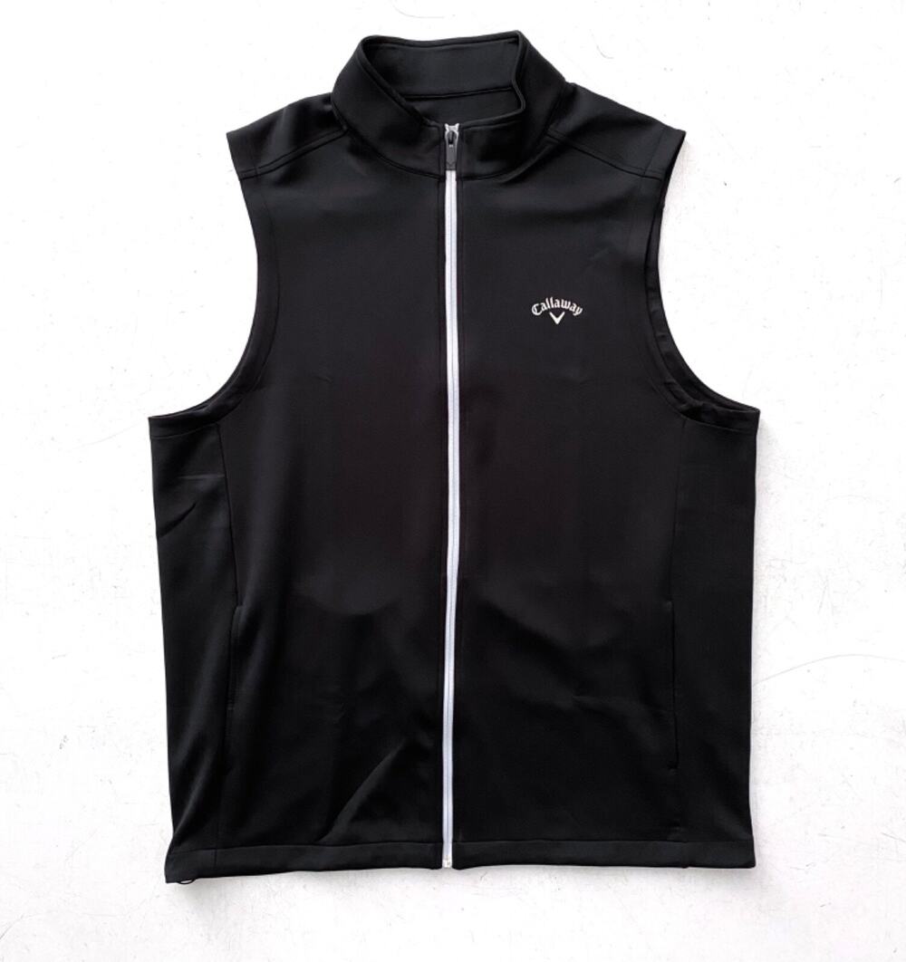 Callaway Vest Weather Series Thermal Black Full Zip Mockneck LT